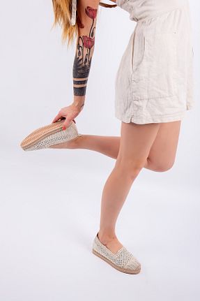 کفش اسپادریل نباتی زنانه پارچه ای lovitto - کد 922039502