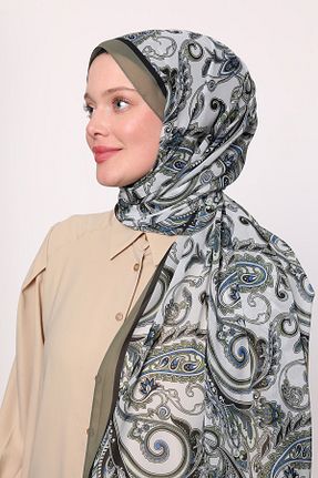 شال خاکی زنانه پلی استر LuvenSara - کد 937270826