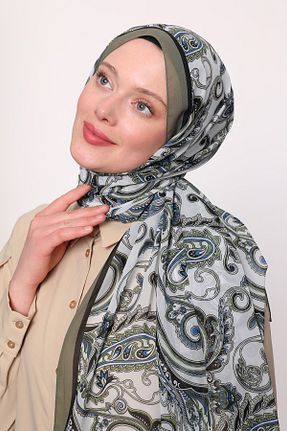 شال خاکی زنانه پلی استر LuvenSara - کد 937270826