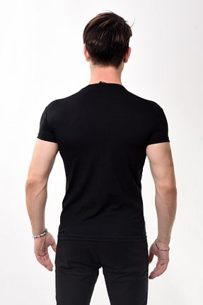 تیشرت مشکی مردانه یقه دوچرخه Belifanti Collection - کد 937232271