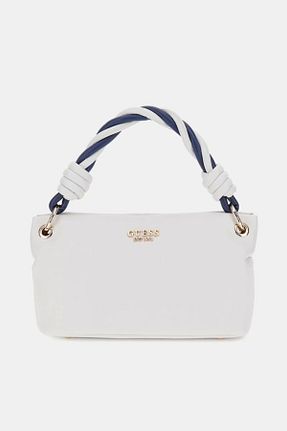 کیف دوشی سفید زنانه چرم مصنوعی Guess - کد 905525375