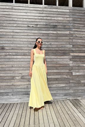 لباس زرد زنانه بافتنی Seda Yalçın Atelier - کد 937230897