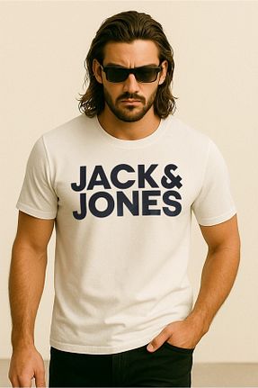 تیشرت اسپرت سفید مردانه رگولار Jack & Jones - کد 130600422