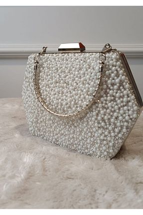 کیف مجلسی سفید زنانه چرم مصنوعی RUXENE - کد 937246577