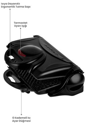 توستر مشکی 1501 - 2000 Watt AWOX - کد 39140980