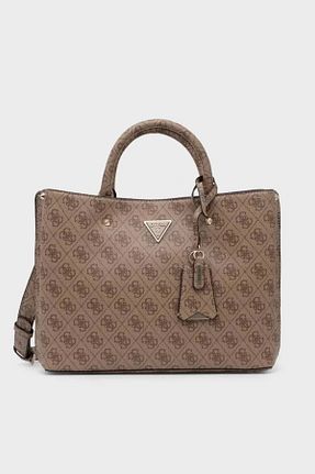 کیف دستی قهوه ای زنانه سایز متوسط Guess - کد 762656968