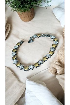 دستبند استیل (فولاد) سفید زنانه استیل ضد زنگ İNN JEWELLERY - کد 937243849