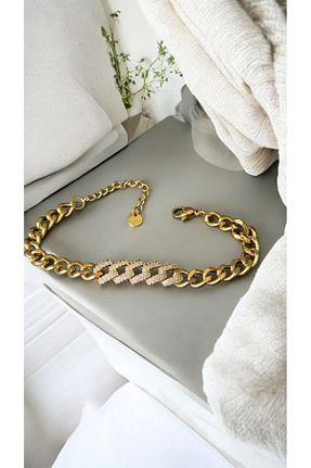 دستبند استیل (فولاد) قهوه ای زنانه استیل ضد زنگ İNN JEWELLERY - کد 937238267