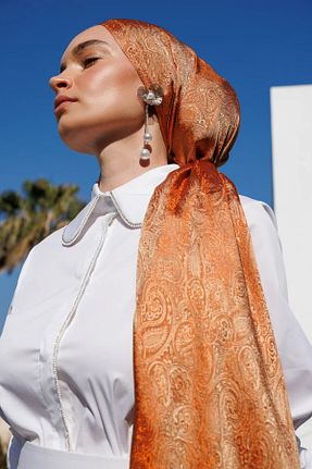 شال نارنجی زنانه ویسکون Mooncorn - کد 937266429