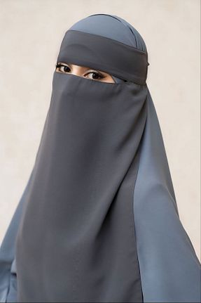 روسری طوسی کرپ Şahane - کد 937260439