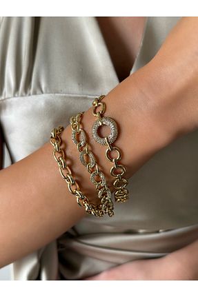 دستبند استیل (فولاد) صورتی زنانه استیل ضد زنگ İNN JEWELLERY - کد 937254109