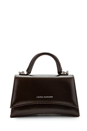 کیف دوشی قهوه ای زنانه چرم مصنوعی minebag - کد 937261656