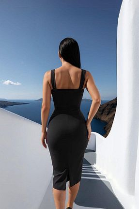 لباس مجلسی و فارغ التحصیلی مشکی زنانه کرپ Mossta - کد 746292339