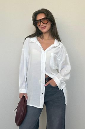 پیراهن سفید زنانه رگولار Madmext - کد 937265249