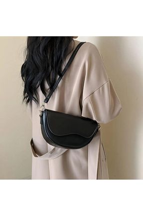 کیف دوشی مشکی زنانه چرم مصنوعی ESTUTE - کد 889552320