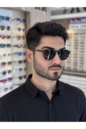 عینک آفتابی مشکی مردانه پلاریزه Polo Exchange - کد 808472542