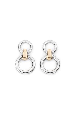 گوشواره جواهر طوسی فلزی Twist - کد 920576382
