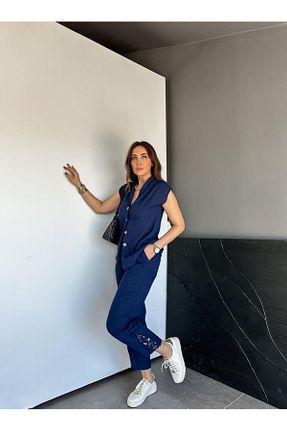 ست بالاتنه و پائین تنه رنگی زنانه بافتنی Zerrincan Giyim - کد 937312158