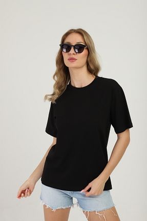 تیشرت مشکی زنانه Relaxed onetwothree - کد 937329109