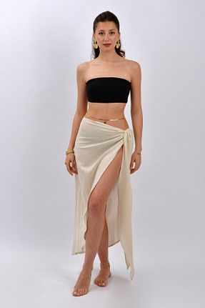 رویه بیکینی بژ زنانه %100 پنبه Merfico - کد 835670977