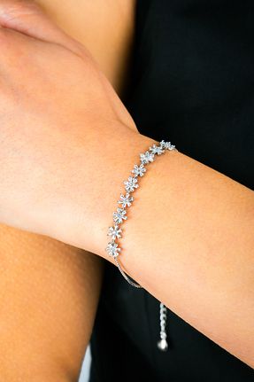 دستبند نقره متالیک زنانه 925 عیار Genel Markalar - کد 904354090