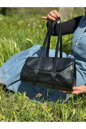 کیف دوشی مشکی زنانه چرم مصنوعی MONA - کد 929608185
