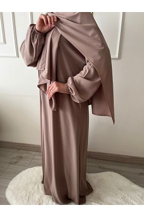 کلاه و ابایا بژ زنانه پنبه پلی استر MARDİYE OFFİCİAL - کد 937386085
