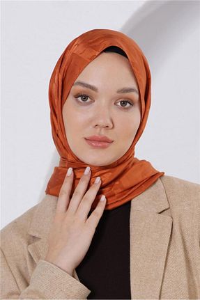 شال نارنجی زنانه پنبه ای Loryan - کد 876927830