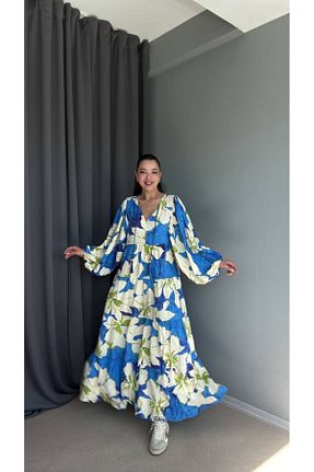 لباس آبی زنانه بافتنی Butik - کد 937404609