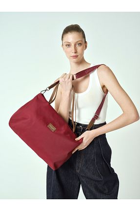 کیف دوشی زرشکی زنانه ساتن Pierre Cardin - کد 904094892