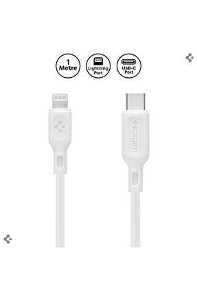 کابل شارژر سفید Spigen - کد 6570829
