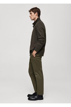 شلوار قهوه ای مردانه پلی استر MANGO - کد 924137366