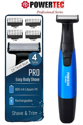 ماشین اصلاح صورت آبی Şarjlı Powertec - کد 743839620