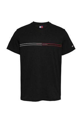 تیشرت مشکی مردانه یقه دوچرخه Tommy Hilfiger - کد 899090517