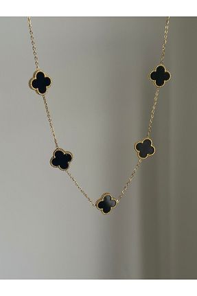 گردنبند استیل ( فولاد ) مشکی زنانه استیل ضد زنگ YOUES JEWELRY - کد 934969639