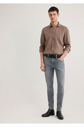 شلوار جین طوسی مردانه پاچه تنگ Mavi - کد 672677325