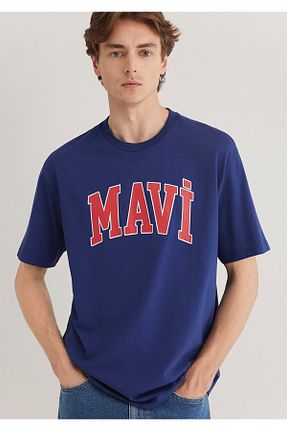 تیشرت آبی مردانه یقه دوچرخه Mavi - کد 758689706