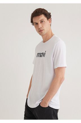 تیشرت سفید مردانه یقه دوچرخه Mavi - کد 467111657