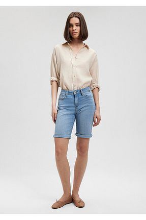 شلوارک و برمودا آبی زنانه Straight Mavi - کد 833822462