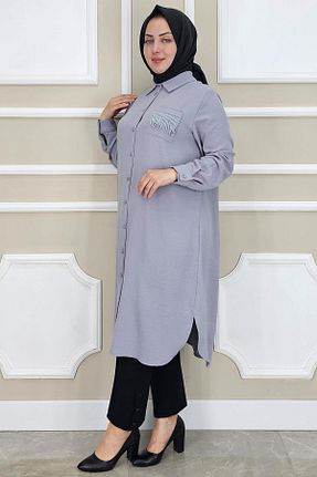 پیراهن حجاب طوسی زنانه رگولار PYS - کد 934982573