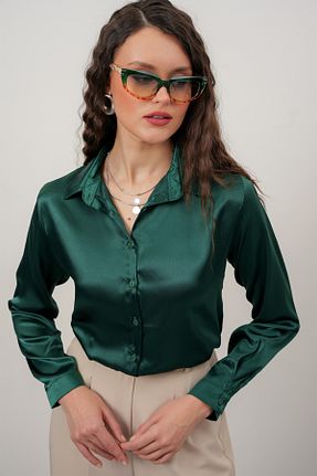 پیراهن سبز زنانه اورسایز Merterium - کد 902913800