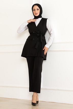 ست بالاتنه و پائین تنه حجاب سفید زنانه رگولار Missvalle - کد 935018903