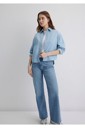پیراهن متالیک زنانه یقه پیراهنی Mavi - کد 926542718