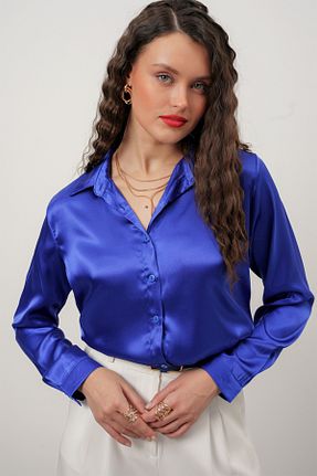 پیراهن سرمه ای زنانه اورسایز Merterium - کد 902913788