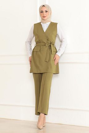 ست بالاتنه و پائین تنه حجاب سفید زنانه رگولار Missvalle - کد 935018774
