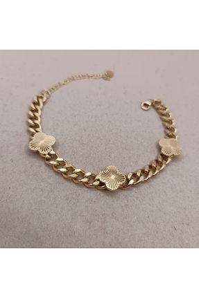 دستبند استیل (فولاد) زرد زنانه استیل ضد زنگ hazemy - کد 935019042