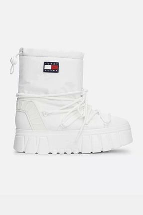 بوت / نیم بوت سفید زنانه پاشنه تخت Tommy Jeans - کد 866986805