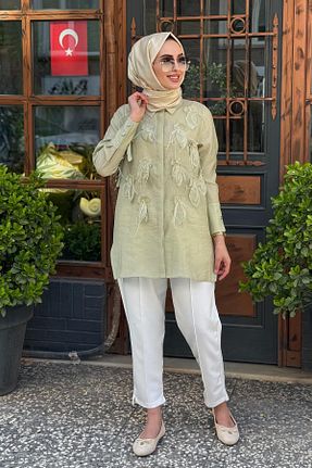 پیراهن حجاب سبز زنانه رگولار Moodbasic - کد 934995483