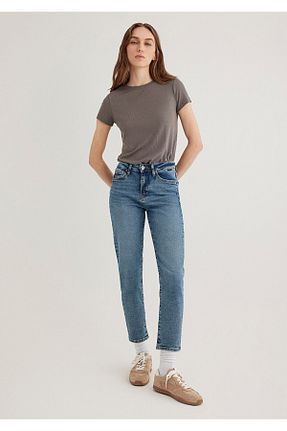 شلوار جین آبی زنانه پاچه تنگ Mavi - کد 906389524