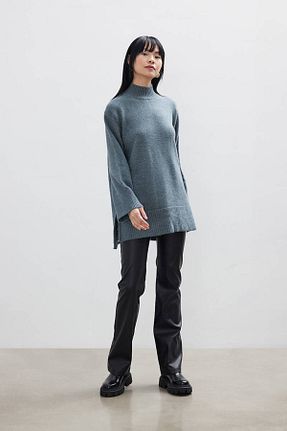 پلیور سرمه ای زنانه ساده BE BLUE - کد 475316288